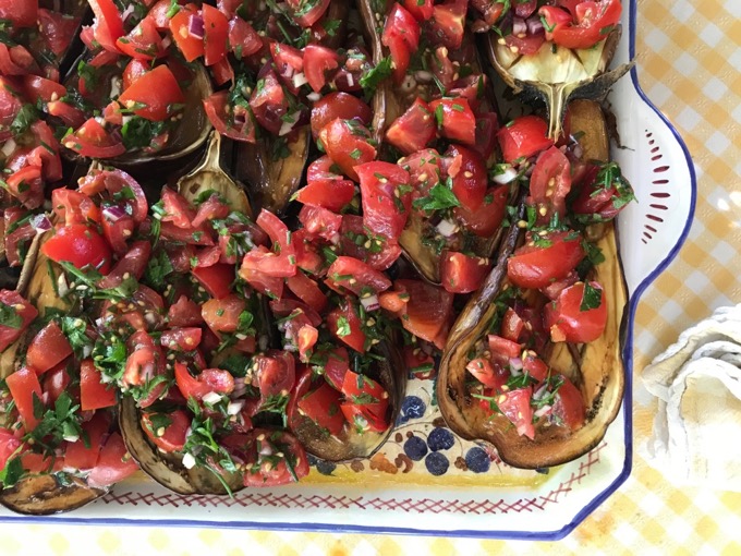 Roasted Eggplants and Tomatoes