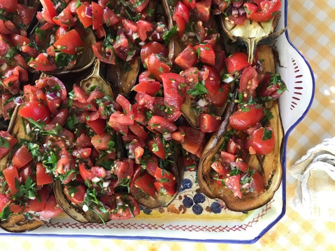 Roasted Eggplants and Tomatoes