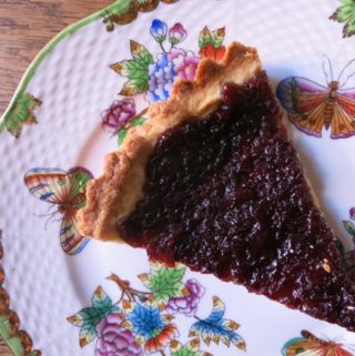 Cherry jam crostata