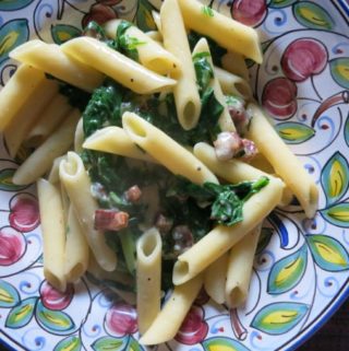 Pasta alla Gricia with Swiss Chard