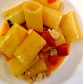 Broccoletti Paccheri with Fish