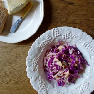 Red Cabbage and Kohlrabi Slaw
