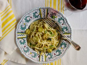 Spaghetti with Zucchini and Pecorino