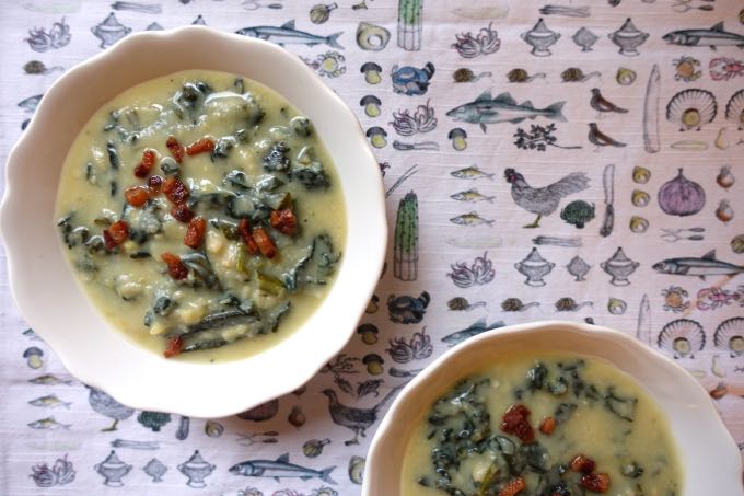 Dried Fave and Tuscan Kale