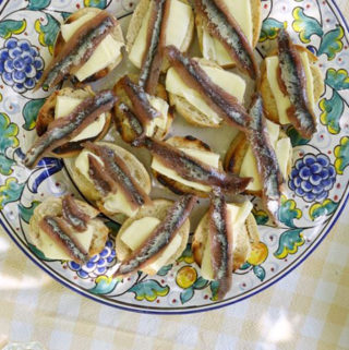 Crostini with Butter and Anchovies