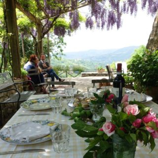 Table in Umbria with Flowers
