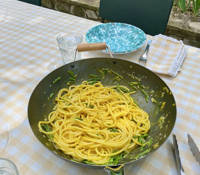 Asparagus Carbonara 